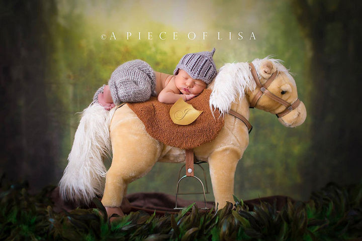 37 Newborns Wearing Geek Baby Clothes - Baby knight in shining armor.