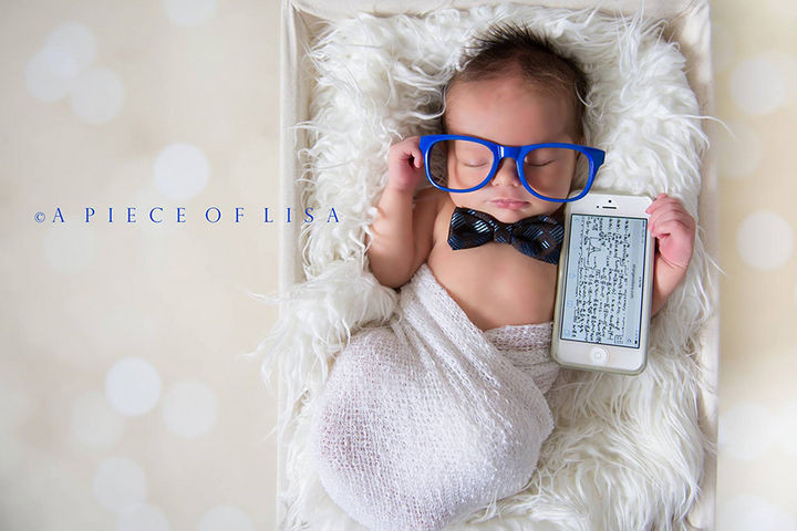 37 Newborns Wearing Geek Baby Clothes - Sweet baby gadget geek.