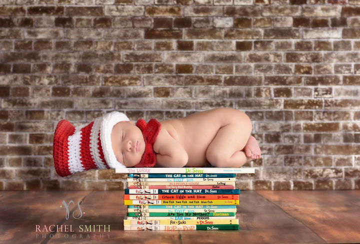 37 Newborns Wearing Geek Baby Clothes - The baby in the hat.