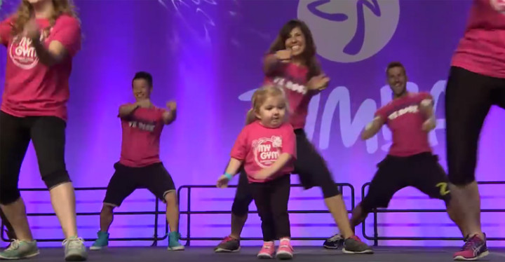 6-Year-Old Audrey Dethery at Zumba International Convention.
