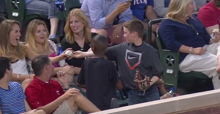 I Laughed When a Young Boy at a Baseball Game Gave His Foul Ball to a Young Woman. OMG, You Will Too!
