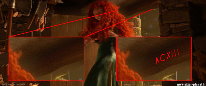 Disney and Pixar 'A113 Easter Egg - Engraved in Roman numerals above this doorway in Brave.
