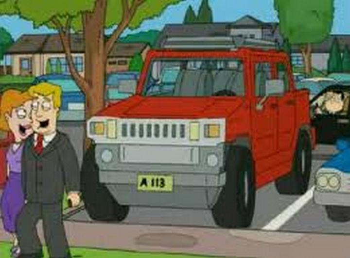 Disney and Pixar 'A113 Easter Egg - License plate number in American Dad.