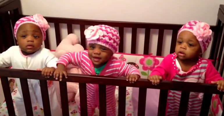 Adorable Triplet Babies Dance to Pharrell Williams Hit "Happy".