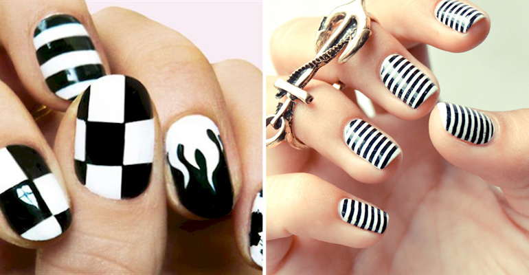 13 Black and White Nail Designs That Are Classic and Elegant