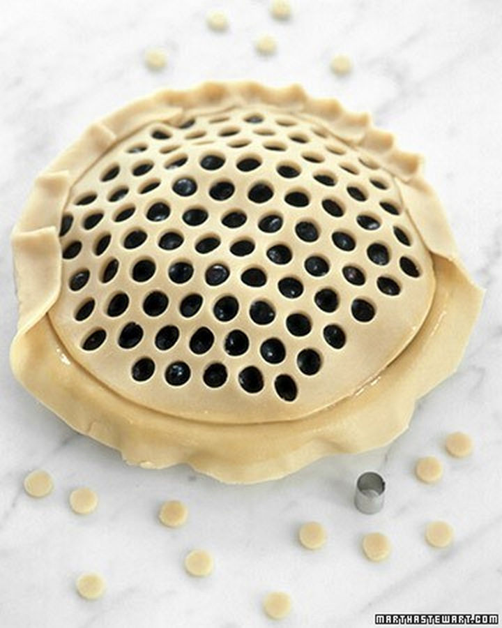 Honeycomb pie crust design.