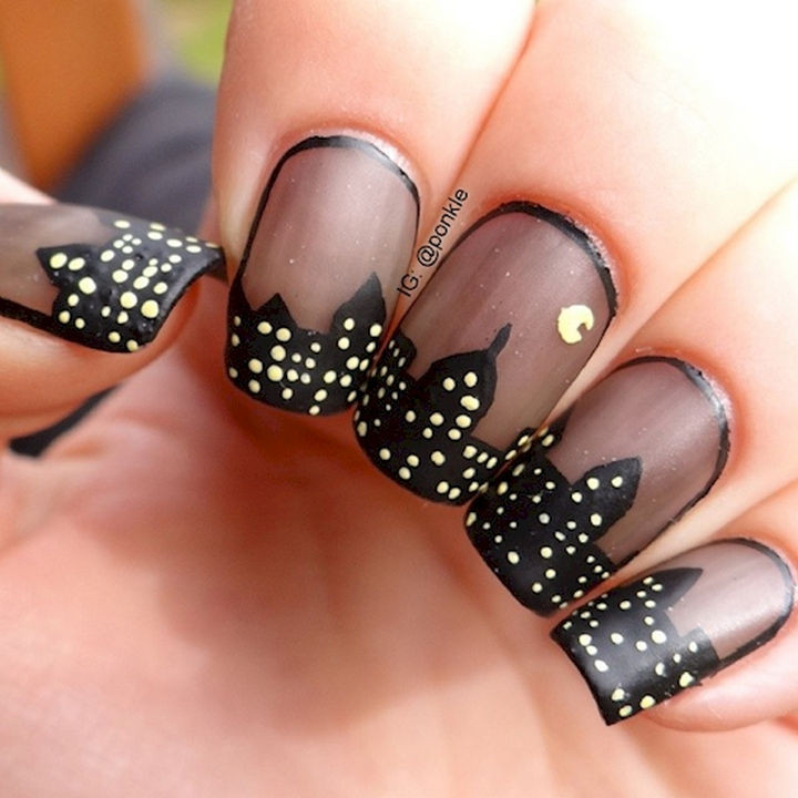 18 Gorgeous French Manicures With a Twist - Take on the night with these nails.