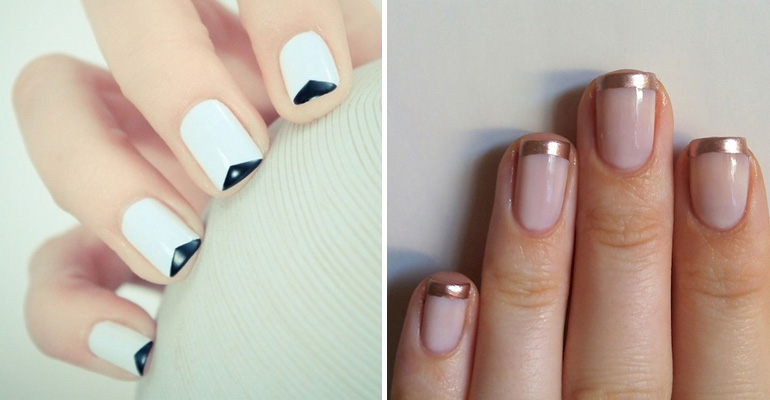 18 Gorgeous French Manicures With a Twist. #14 Looks Awesome.