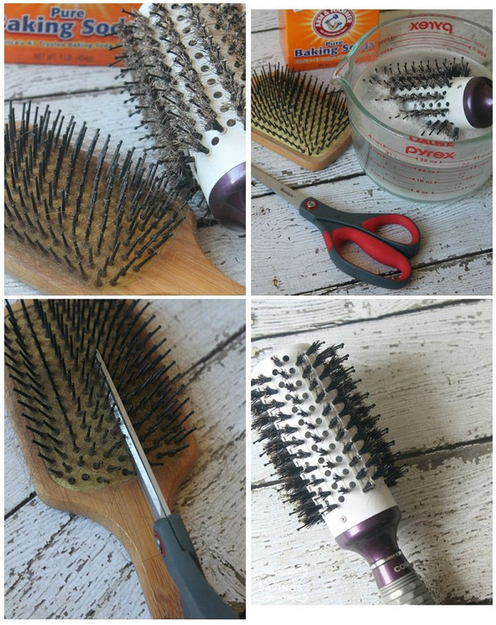 35 House Cleaning Tips - Cleaning hair brushes.