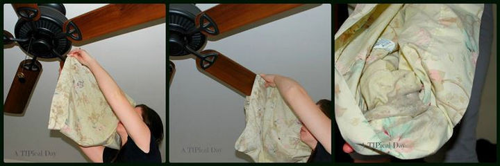 35 House Cleaning Tips - Cleaning your ceiling fan.