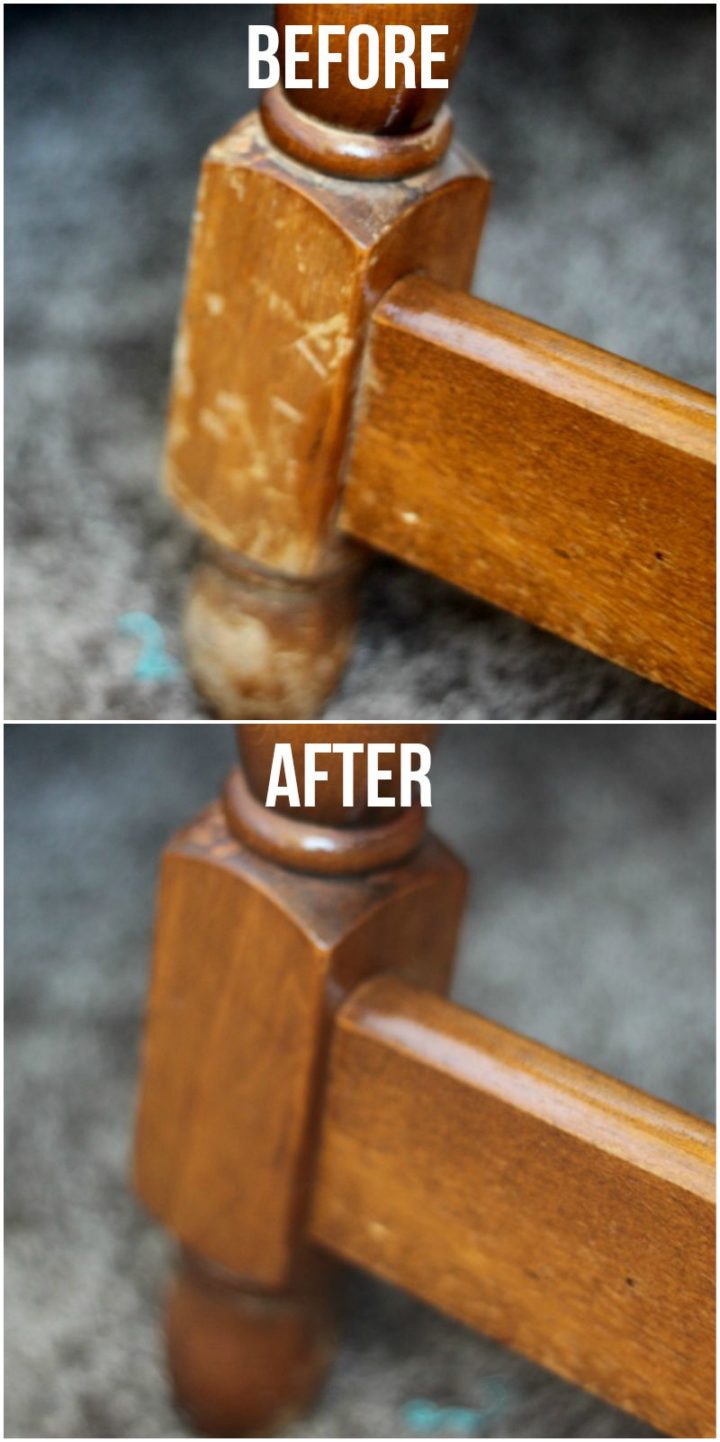35 House Cleaning Tips - Remove scuff marks from wooden furniture with oil and vinegar.