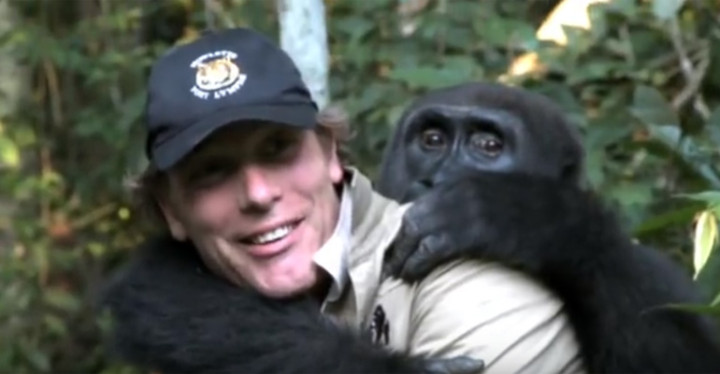Conservationist Damian Aspinall Is Reunited With a Gorilla.