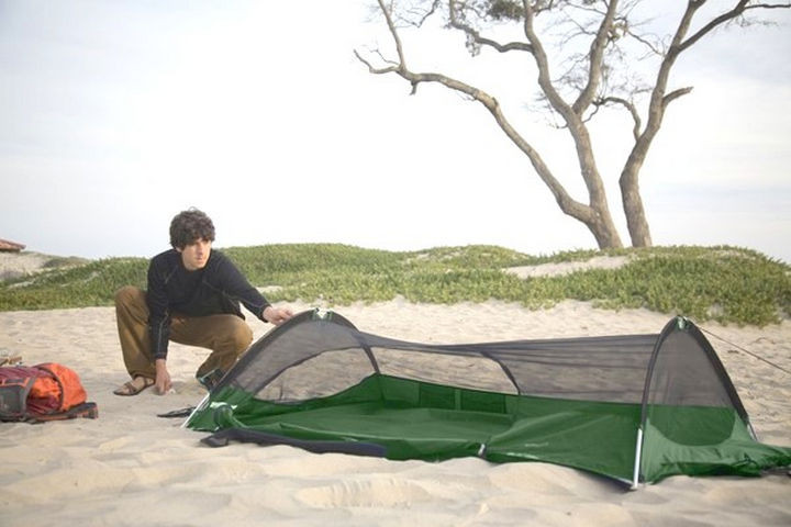 They also can be set up like a normal tent if you find a spot with a soft cover.