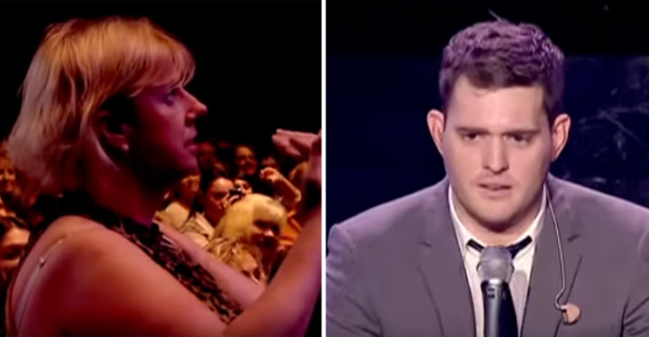 Michael Bublé Duets with 15-Year-Old Fan in Audience.