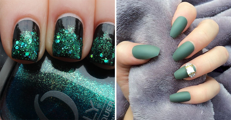 18 Beautiful Green Manicures That Prove It Is the Perfect Shade for Fall.