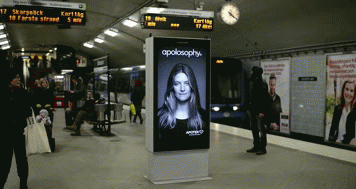 19 Cool Gadgets - A billboard ad with sensors that can animate based on certain actions like a subway passing by.