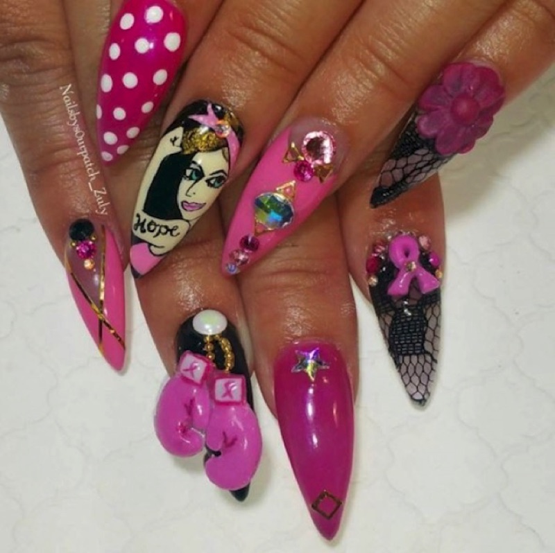 19 Breast Cancer Nails Raise Awareness About Breast Cancer