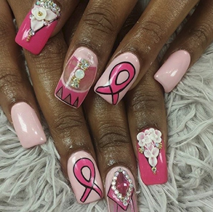 19 Breast Cancer Nails Raise Awareness About Breast Cancer