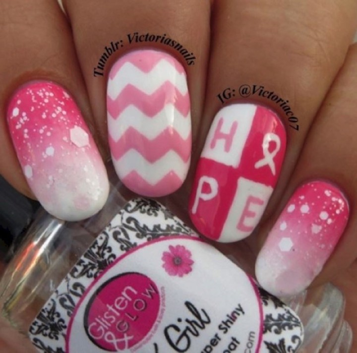 19 Breast Cancer Nails - Choose Hope.