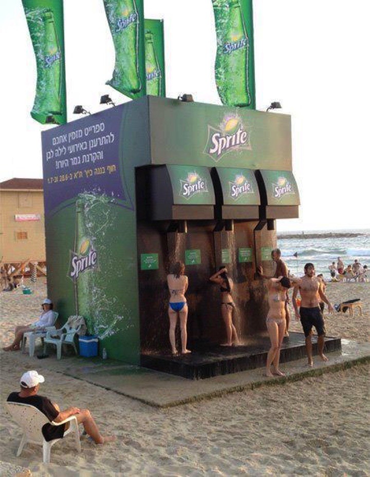 21 Creative Billboard Ads - Enjoy a shower at the beach!