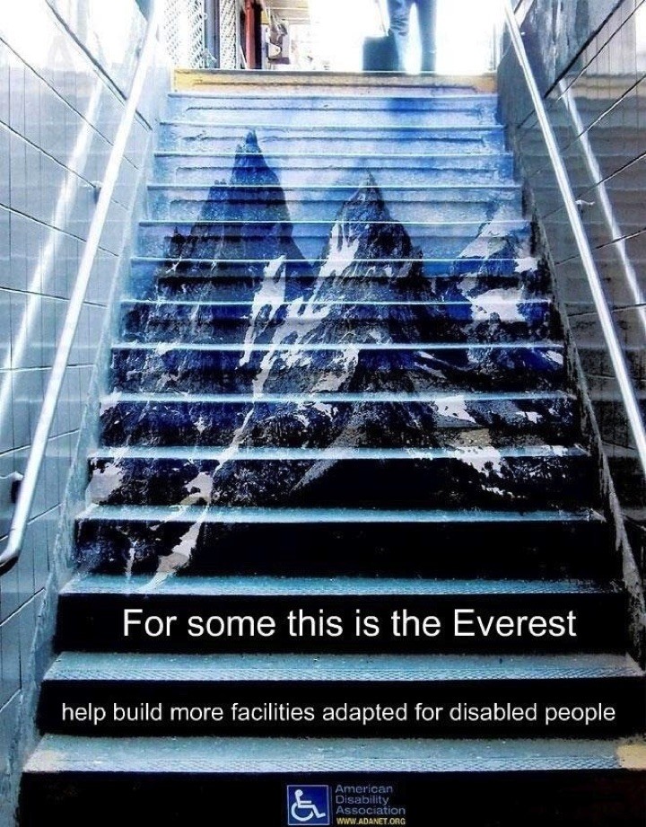 21 Creative Billboard Ads - People with disabilities tackle challenges like these every day.