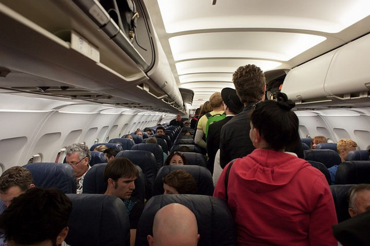 She took an early morning flight at 5:30 AM and the plane was nearly full and everyone was quiet.