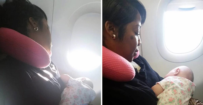 A Mother Handed Her Crying Baby to a Stranger on a Plane and Her Baby’s Reaction Left Her in Tears