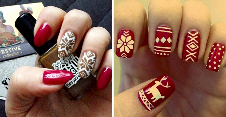 15 Ugly Christmas Sweater Nail Art Designs That Will Make You Look All Warm and Fuzzy
