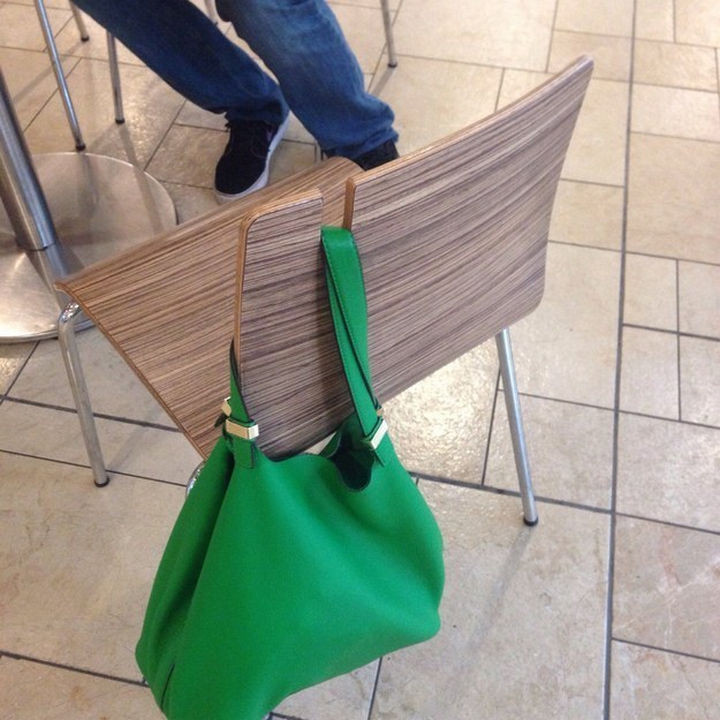 17 Clever Inventions - Easily hang your handbag.