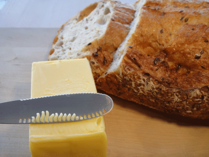 17 Clever Inventions - Easily butter your bread with butter straight out of the refrigerator.
