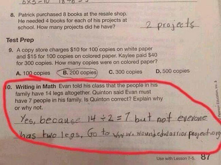 18 Funny Test Answers - A future lawyer?