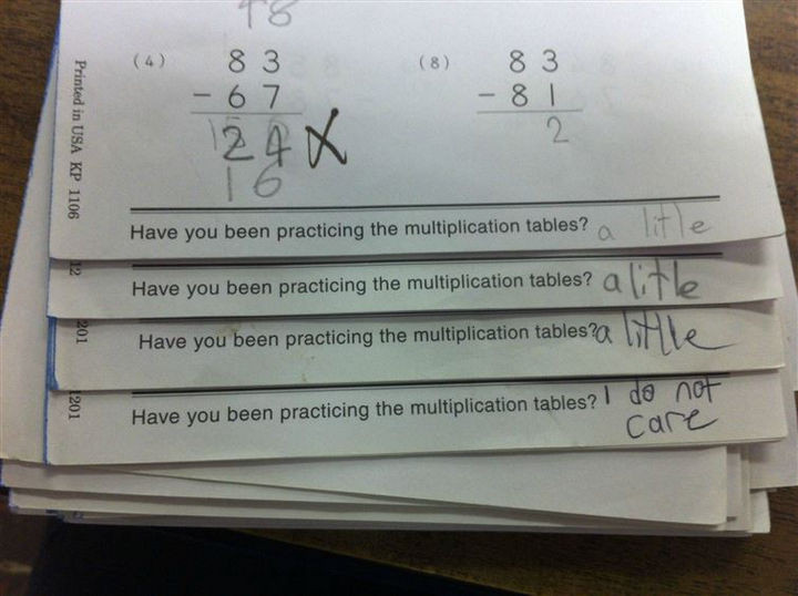 18 Funny Test Answers - He tried but doesn't really care anymore.