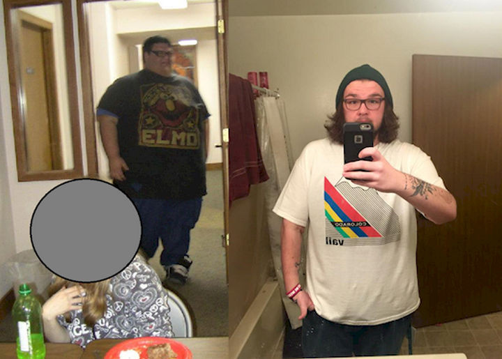 18 Before and After Weight Loss Photos - Reddit user SethIdol started out at 660 lbs wearing 8XL shirts and now weighs 285 lbs. He looks like an entire new person!
