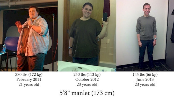 18 Before and After Weight Loss Photos - Reddit user r1ptide64 lost a total of 235 pounds in 28 months. He went from 380 to 145 lbs and is now living the life he always wanted.