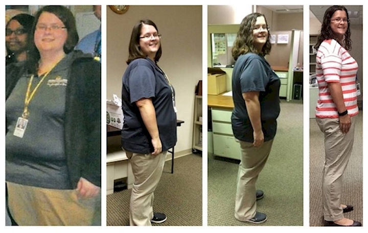 18 Before and After Weight Loss Photos - Reddit user denovosibi shed 140 pounds in only 19 months and went from 300 to 160 lbs. Not only is she thinner, she looks younger and more vibrant.