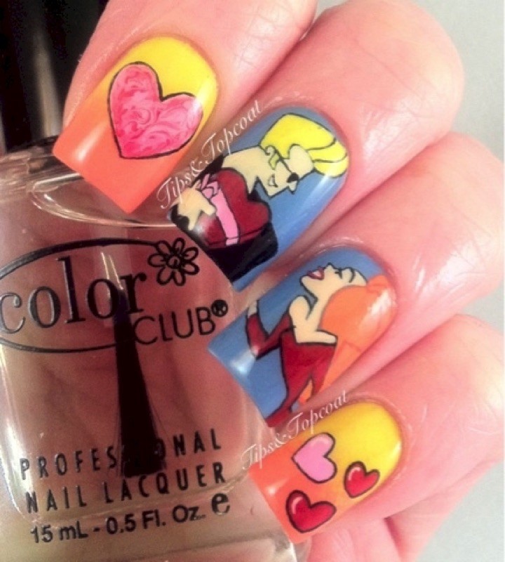18 Saturday Morning Cartoon Nails - How to get awesome nails, Johnny Bravo style!