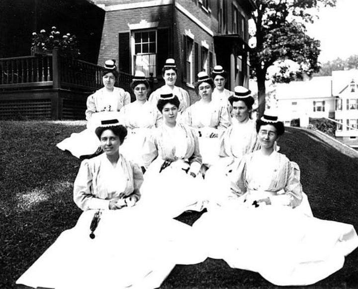 9 Nursing Rules in 1887 - Each nurse on day duty will report every day at 7 a.m. and leave at 8 p.m., except on the Sabbath, on which day she will be off from 12 noon to 2 p.m.