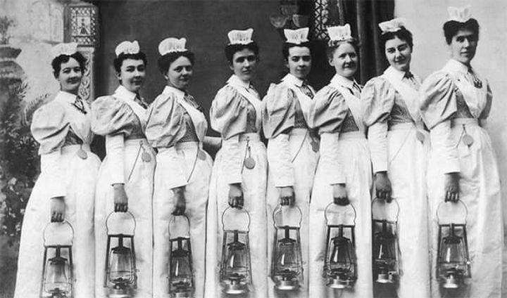 9 Nursing Rules in 1887 - Any nurse who smokes, uses liquor in any form, gets her hair done at a beauty shop or frequents dance halls will give the director of nurses good reason to suspect her worth, intentions and integrity.