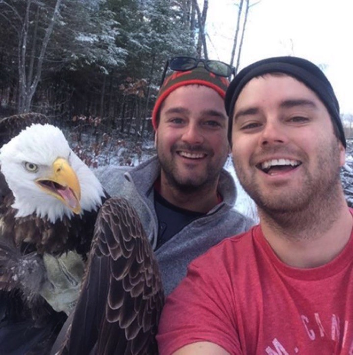 Sudbury, Ontario Brothers Free Bald Eagle Caught in Trap.