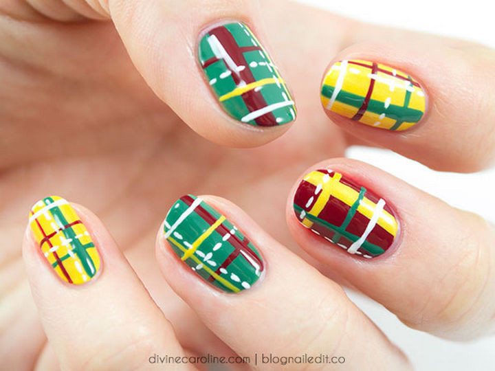 All the colors of Christmas in an easy plaid design.