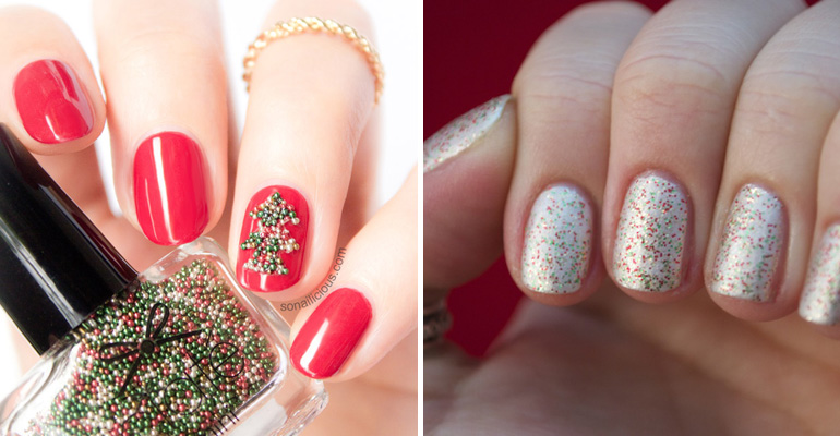 23 Christmas Nails That Look so Great You Won’t Want to Wear Gloves. #7 Looks so Festive.