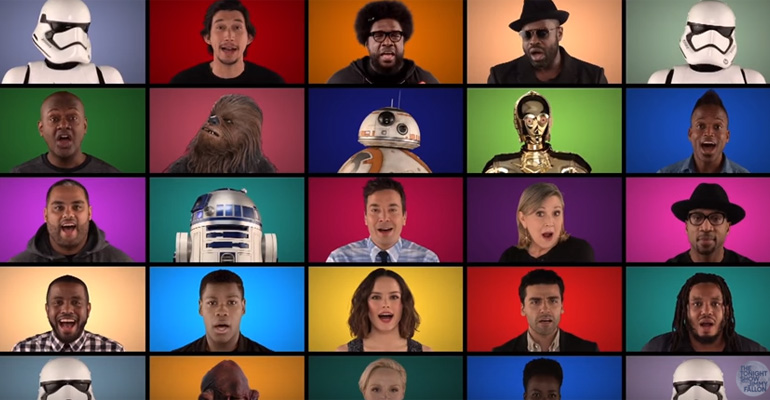 Jimmy Fallon, the Roots, and the Cast of Star Wars Got Together and Sang THIS A Cappella!