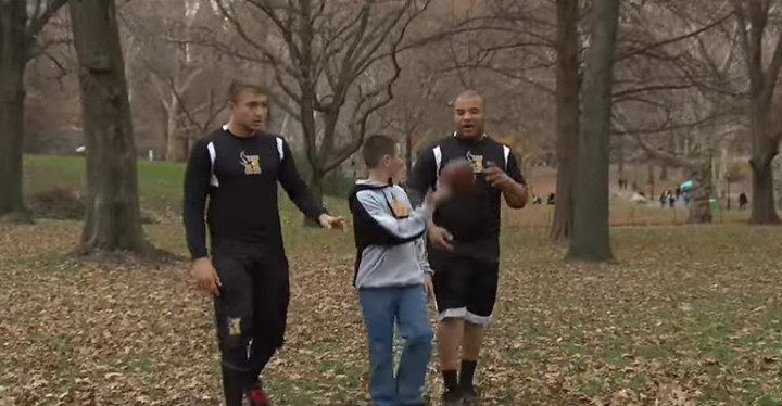 Two High School Football Players Protect 5th Grader from Bullying.