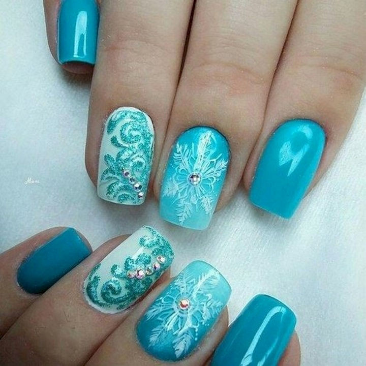 Icy Ombre Nails