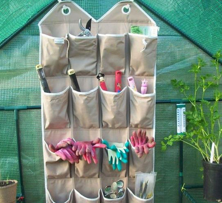 21 Clever Shoe Organizer Ideas - No more lost tools with this outdoor organizer.