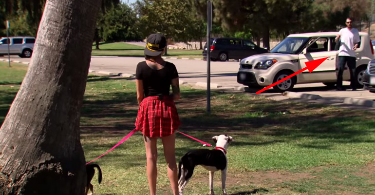 A Man Walks Out of His Car. How Both of Her Dogs Reacted Made Her Eyes Swell up with Tears.