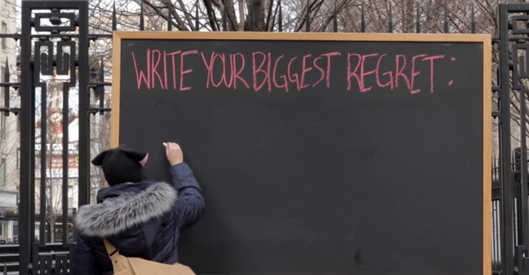 When Strangers Were Asked to Write down Their Biggest Regret, They All Started with This 3 Letter Word