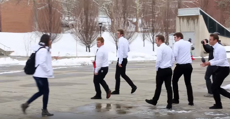 She Was Walking Down the Street When 5 Men Dressed in White Approached Her. OMG, Hilarious!