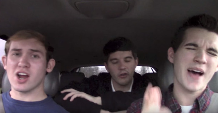 Teenagers Lip Sync the 1962 Hit 'Duke of Earl' in the Car.