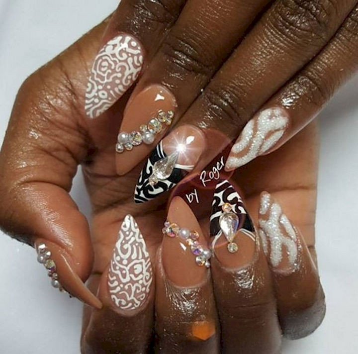 18 3D Nails - An awesome sugar effect on these 3d nails.